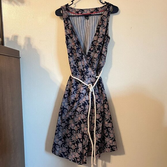 Tommy Hilfiger Paisley Rope tie wrap dress, size L - Picture 2 of 9